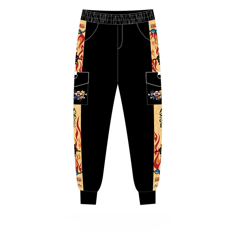 Cool Men's Logo Graphic Print Loose Pants