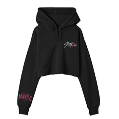 Chic Girls Kpop MANIAC Black Cropped Hoodie