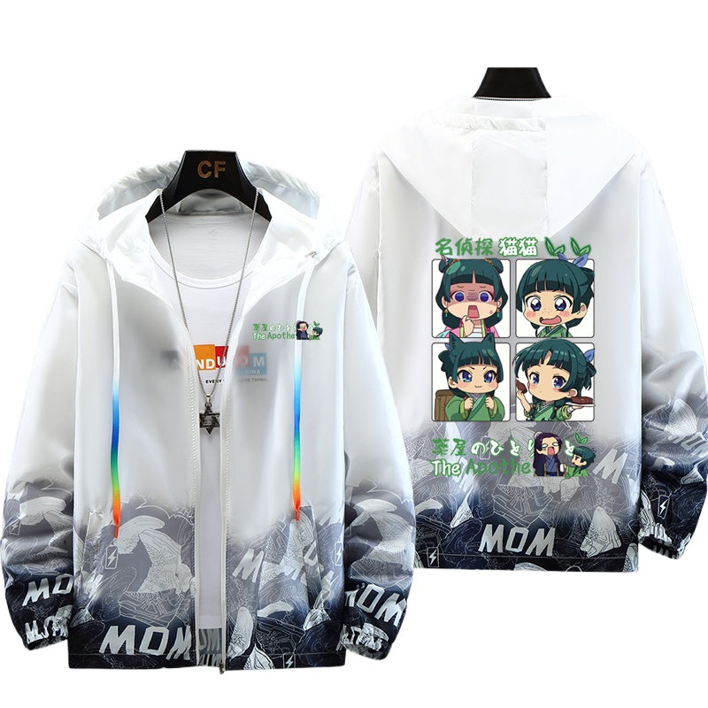 Casual Anime Pattern Thin Sunscreen Jacket