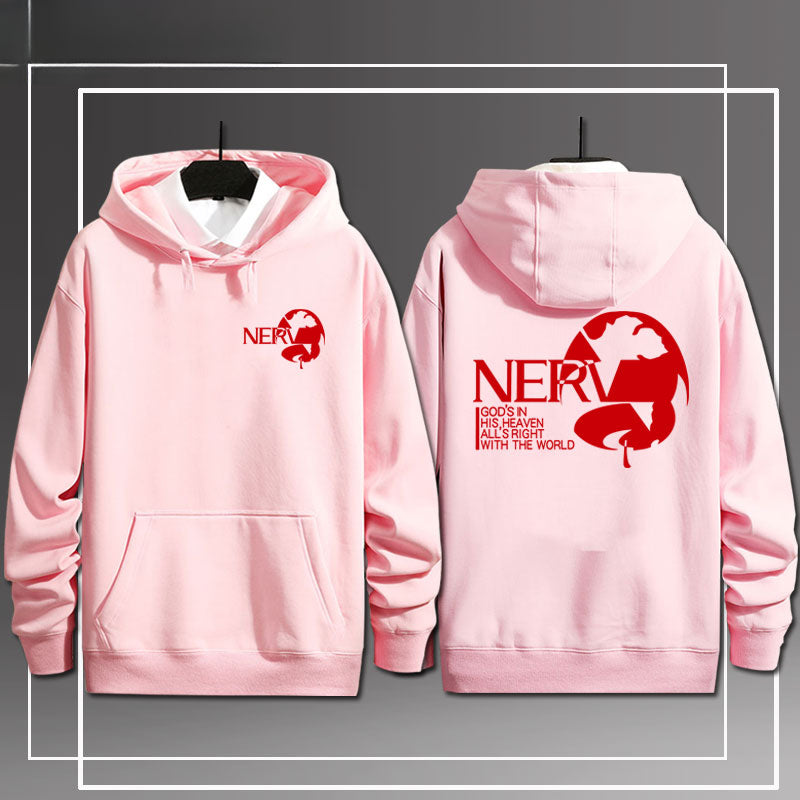 Unisex Anime EVA NERV Printed Hoodie