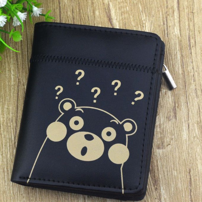 Cool Anime Black Zipper Wallet