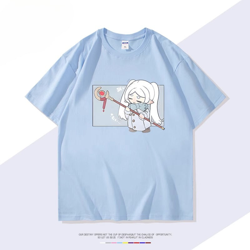 Cute Women's Anime Cotton Short-sleeved T-shirt