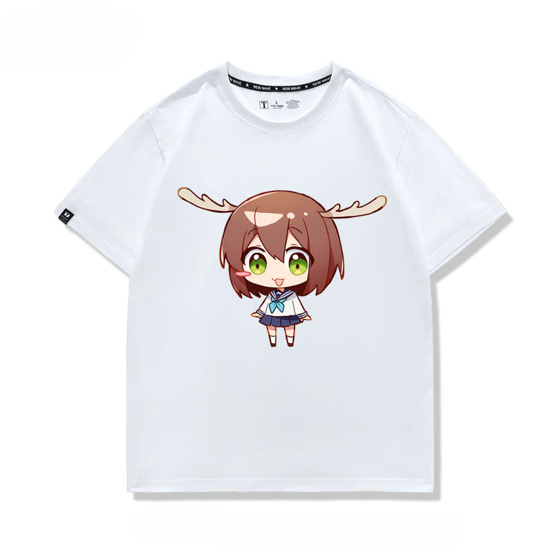 Unisex Anime Graphic Short-sleeved T-shirt