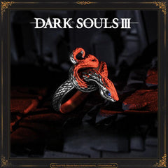 Gothic Game Silver Snake Ring