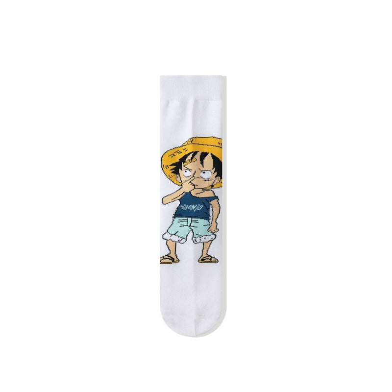 Straw Hat Anime Printed Socks