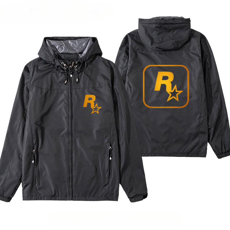 Casual Game Zipper Thin Hooded Jacket