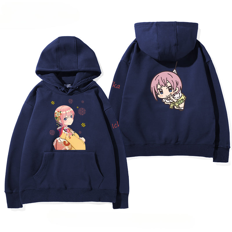 Women's Anime Nakano Print Loose Hoodie