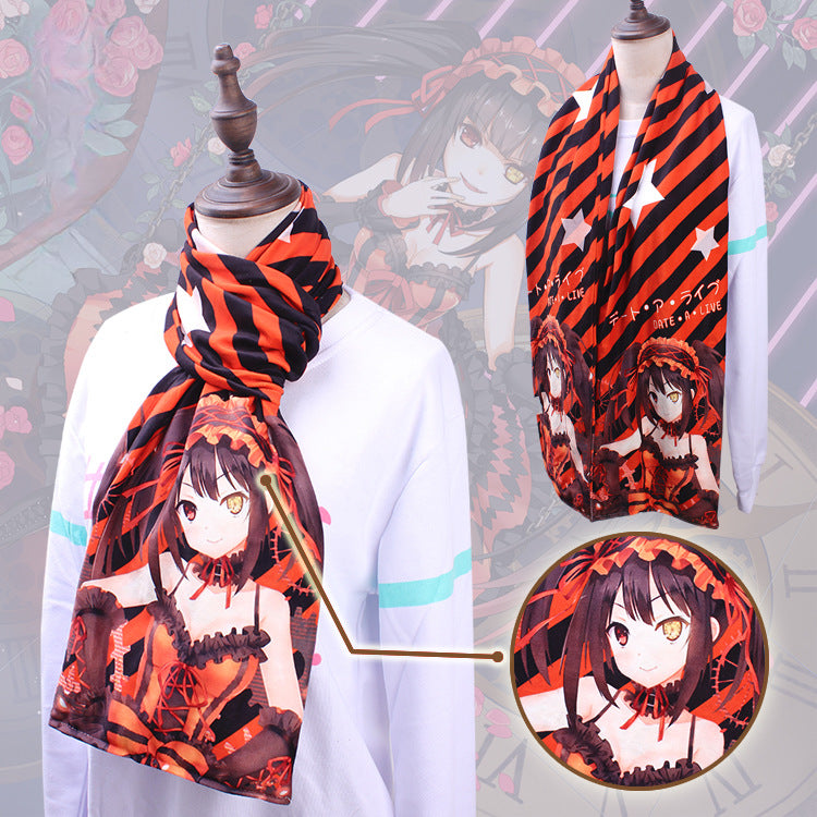 Trendy Anime Warm Velvet Scarf