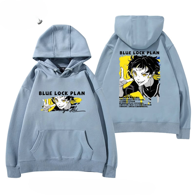Casual Anime Graphic Print Pullover Hoodie
