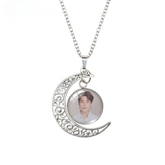 Kpop Moon Time Gem Necklace