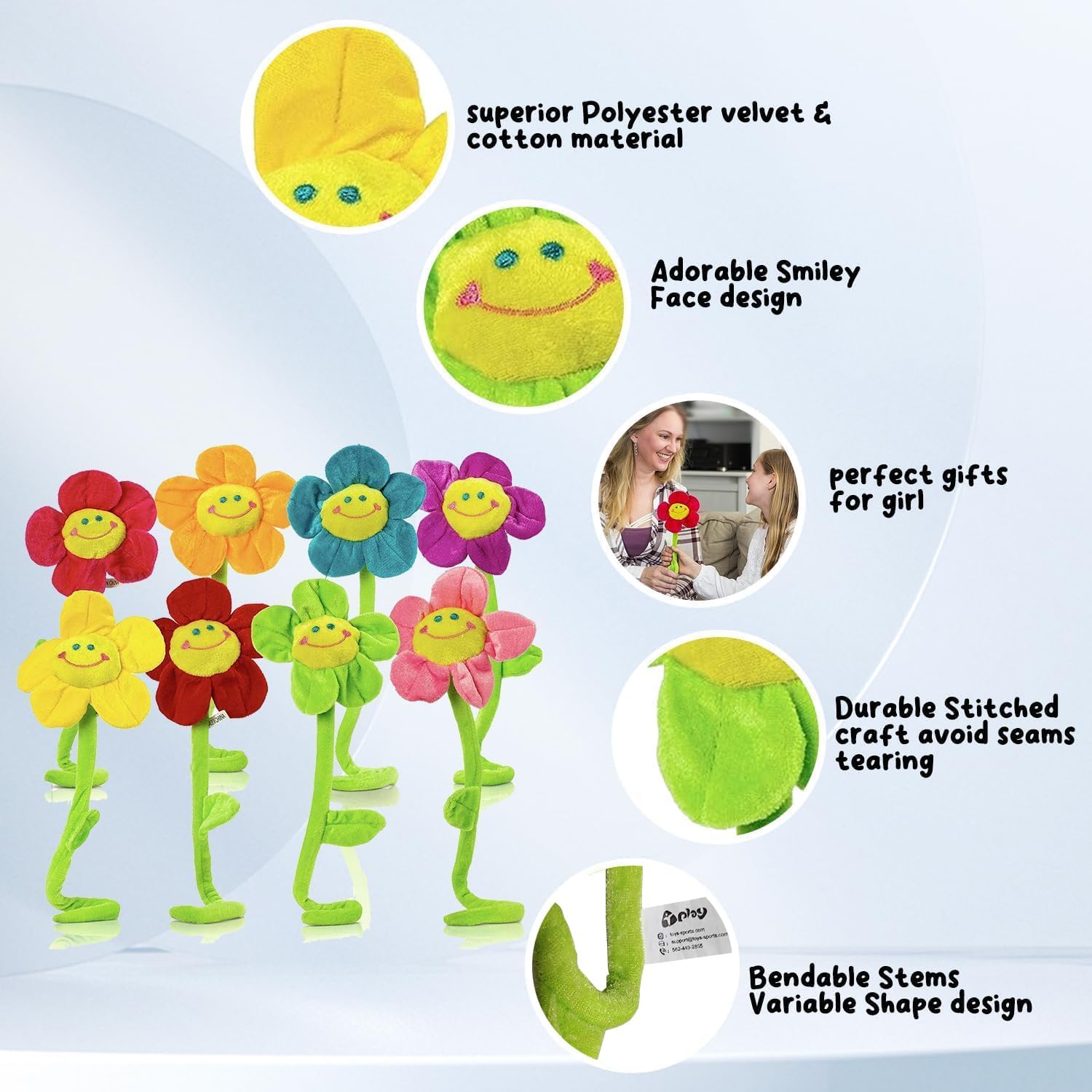 Bendable Flower Plushies