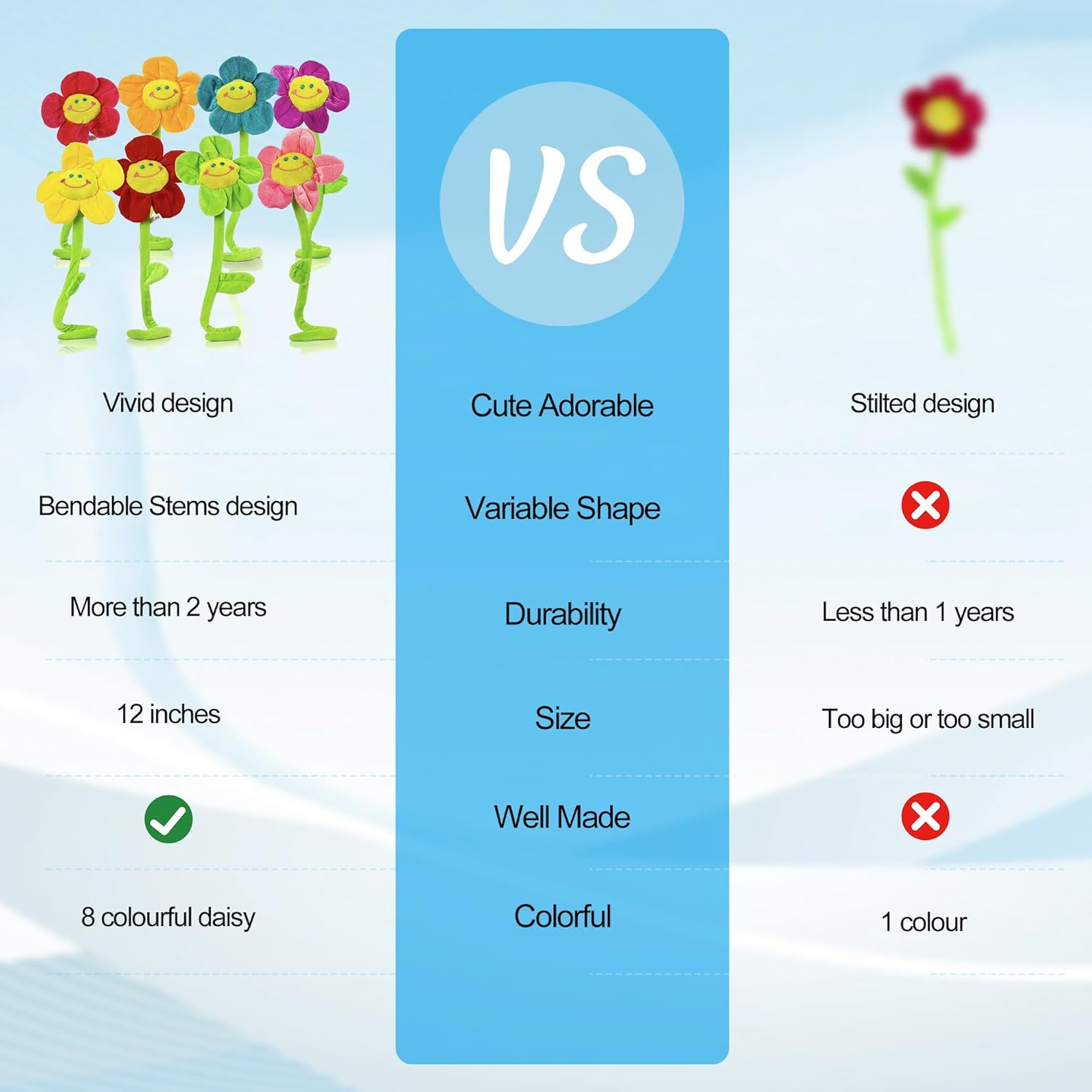 Bendable Flower Plushies