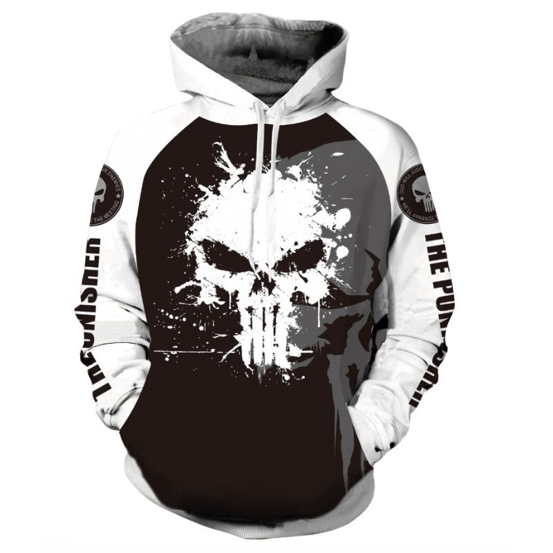 Unisex Punisher 3D Printed Casual Cosplay Hoodie