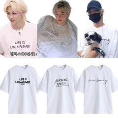 Felix Round Neck Letter Printed Short-sleeved T-shirt