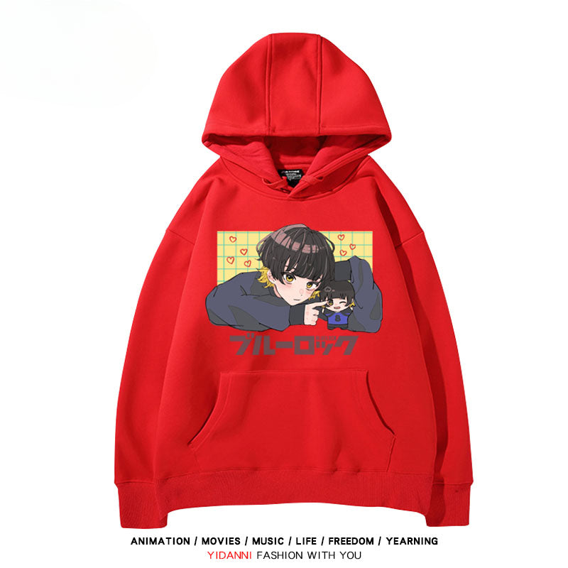 Men's and Women's Anime Printed Loose Hoodie