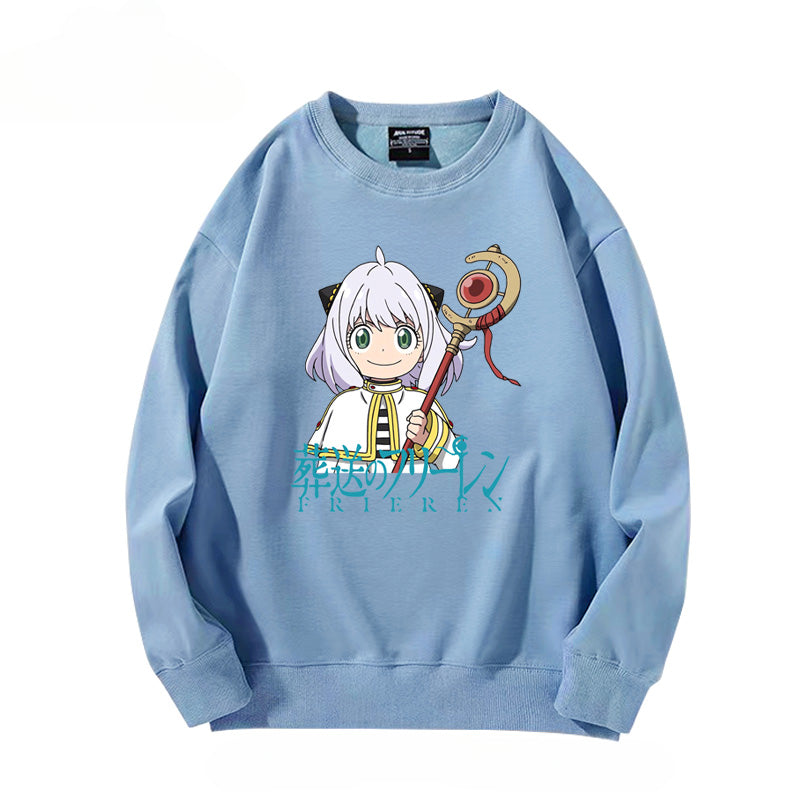 Trendy Anime Pattern Crew Neck Sweatshirt