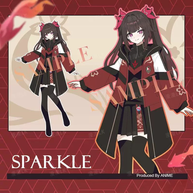 Sparkle Cosplay Game Trench Coat Top