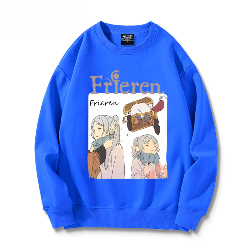 Women's Anime Printed Crew Neck Sweatshirt