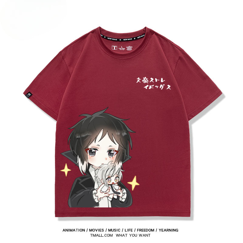 Unisex Anime Pattern Short-sleeved T-shirt