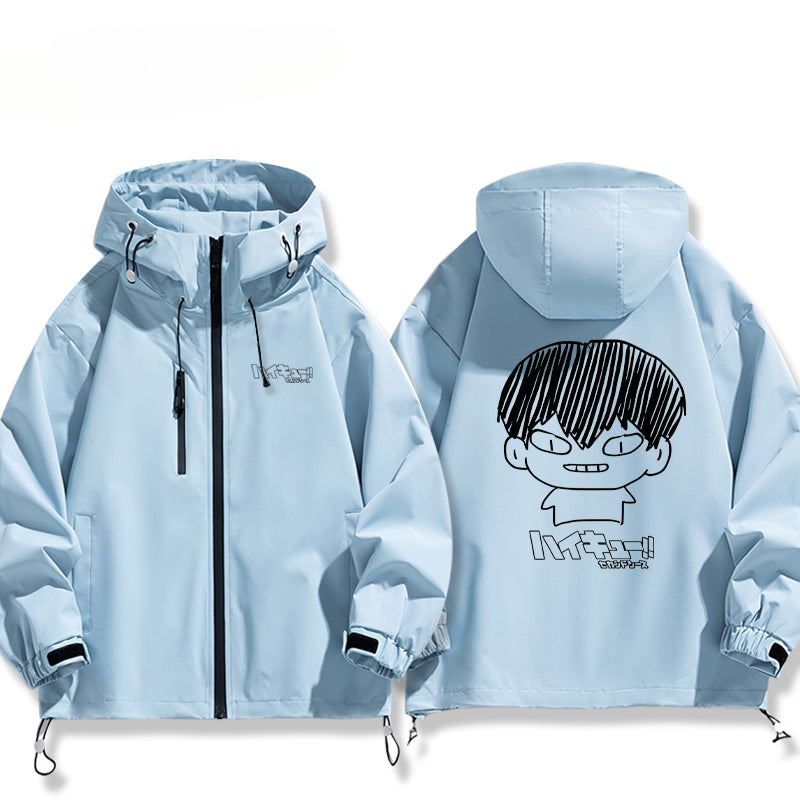 Unisex Anime Funny Graphic Zipper Thin Jacket