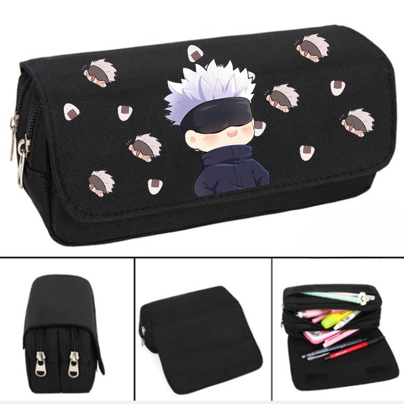 Anime Double Layer Pencil Case Stationery