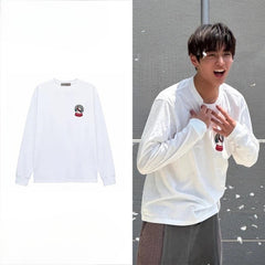 Keonho Same White Long-sleeved T-shirt
