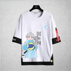 Unisex Anime Hinata Print Loose T-Shirt