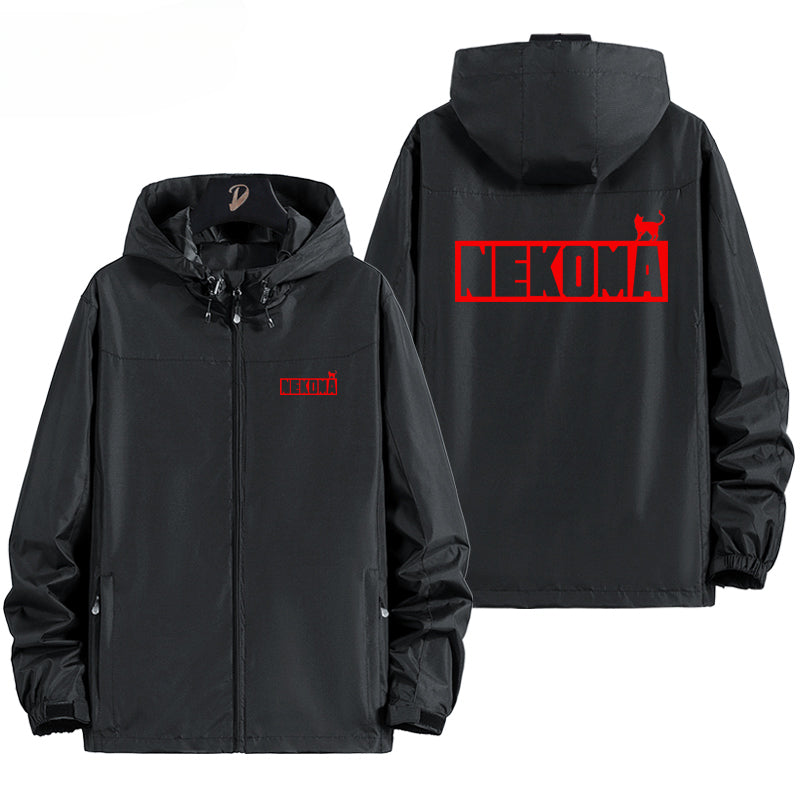 Chic Nekoma Anime Zipper Thin Jacket