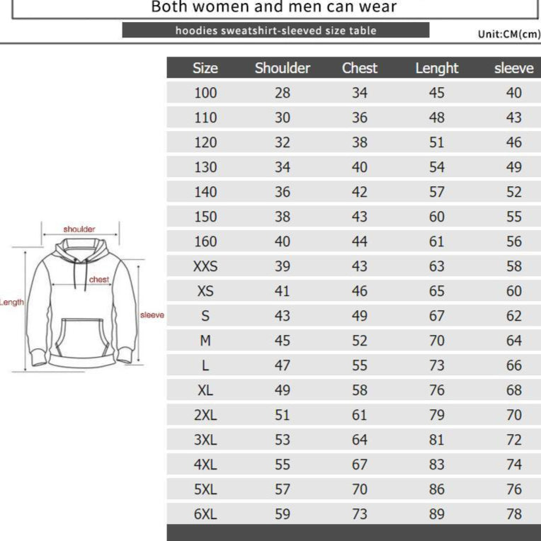 Unisex Anime 3D Print Pullover Hoodie