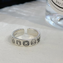 Luffy Zoro Graffiti Open Ring