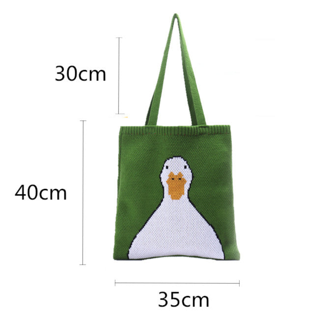 Shoulder Tote Duck Knit Bags