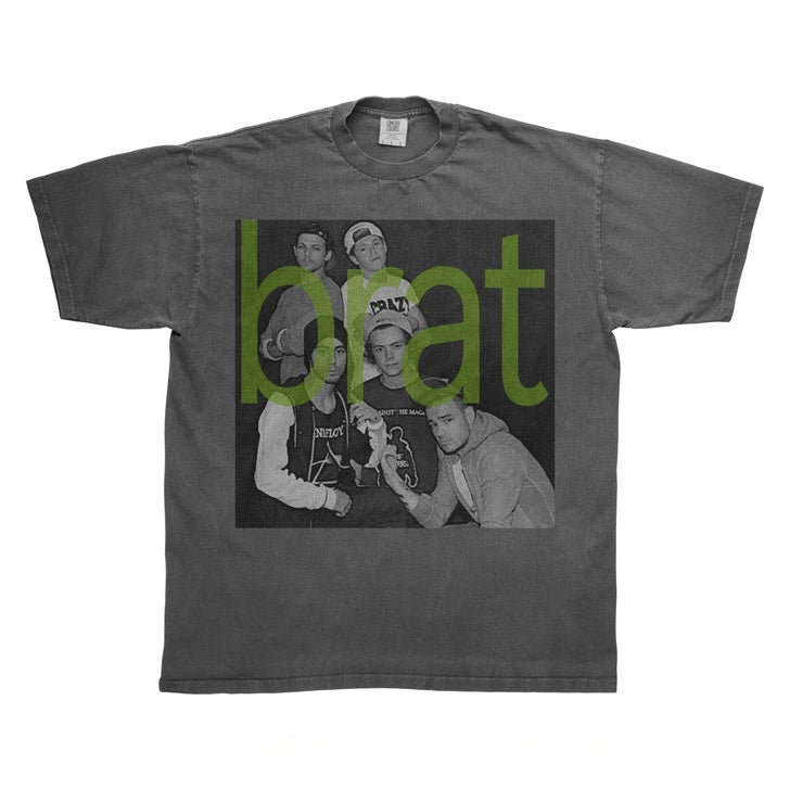 Vintage Brat Boys Graphic Print T-Shirt