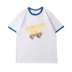 JAMES Same Color-block Short-sleeved T-shirt