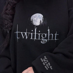 Twilight Embroidered Aesthetic Hoodie