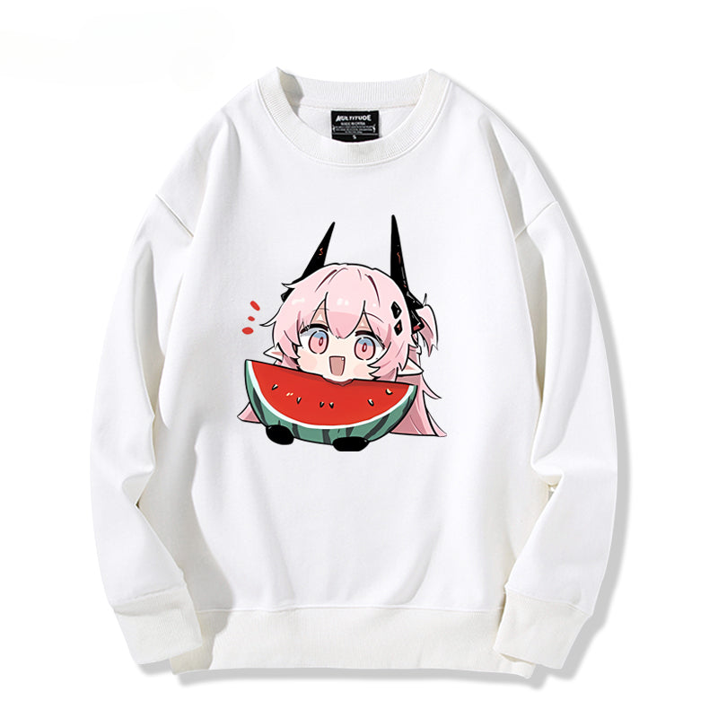 Casual Cute Game Theresia Print Sweatshirt