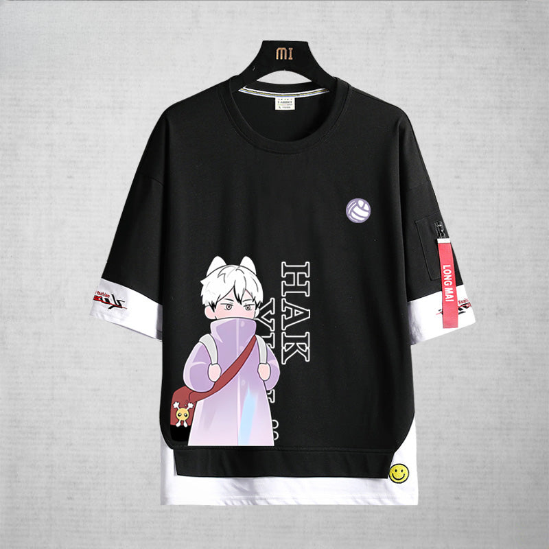 Unisex Anime Hinata Print Loose T-Shirt