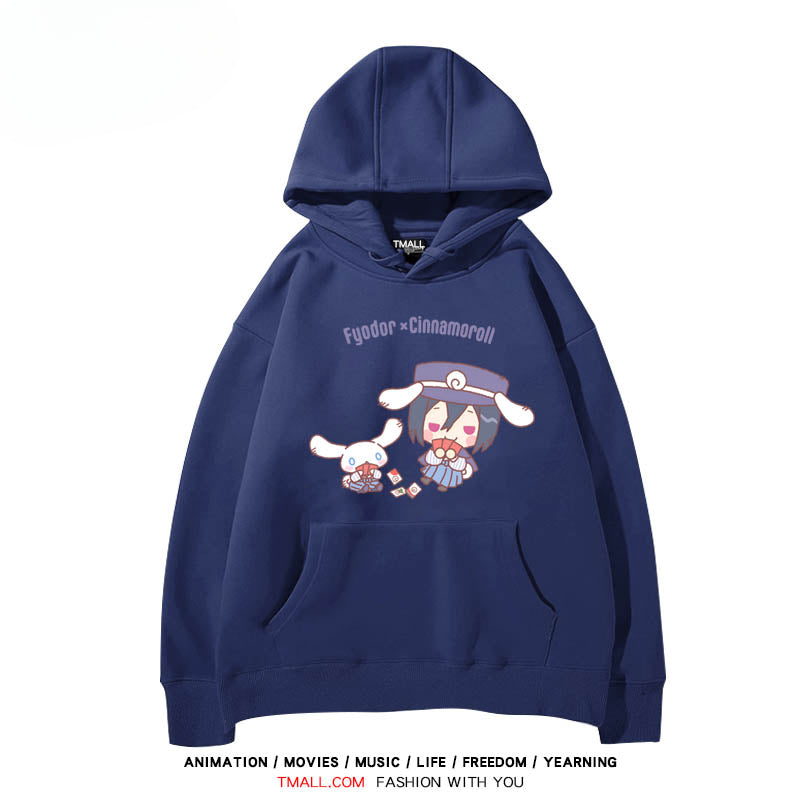 Men's and Women's Anime Printed Loose Hoodie