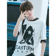 YOUNGJAE Same White Short-sleeved T-shirt Top