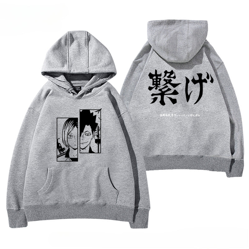 Unisex Anime Graphic Print Pullover Hoodie