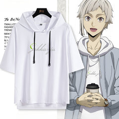 Casual Anime Cos Hooded Short-sleeved Loose Top