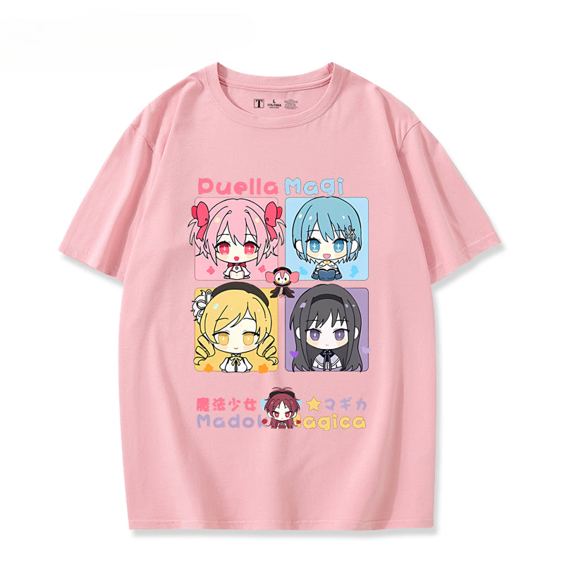 Cute Girls Anime Print Cos T-shirt