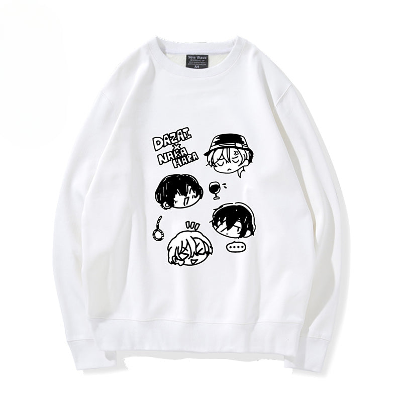 Casual Anime Pullover Round Neck Sweatshirt
