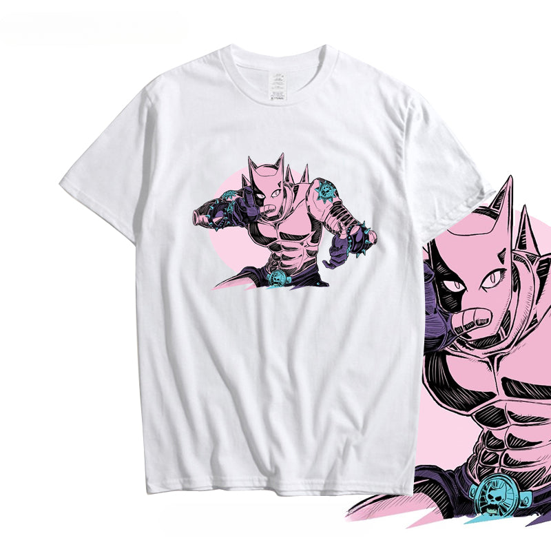 Unisex JOJO Killer Queen Printed Short Sleeve T-shirt