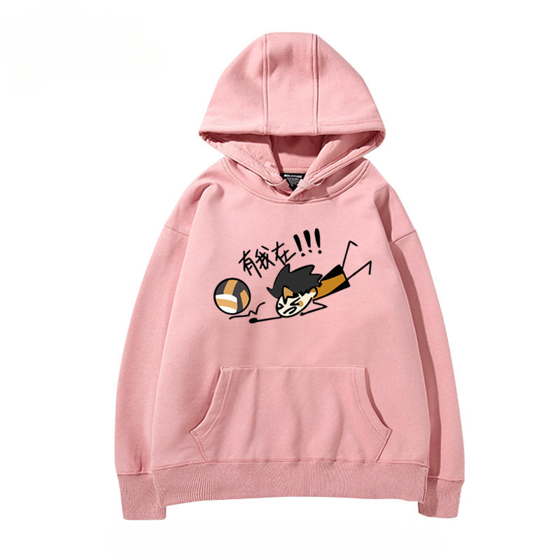 Women's Volleyball Anime Graphic Loose Hoodie