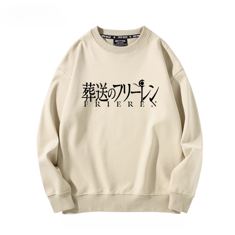 Women's Anime Print Crew Neck Sweatshirt