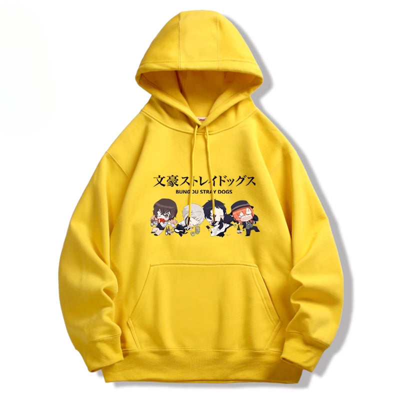 Unisex Dazai Anime Printed Pullover Hoodie