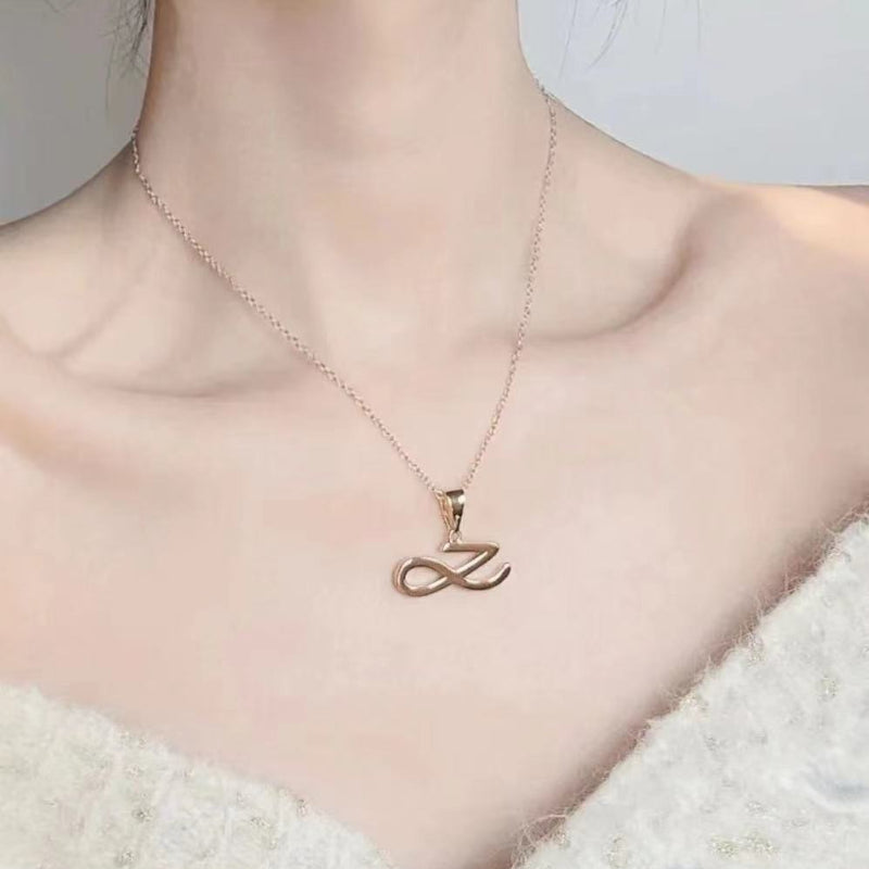 JK Golden Letter Necklace Bracelet