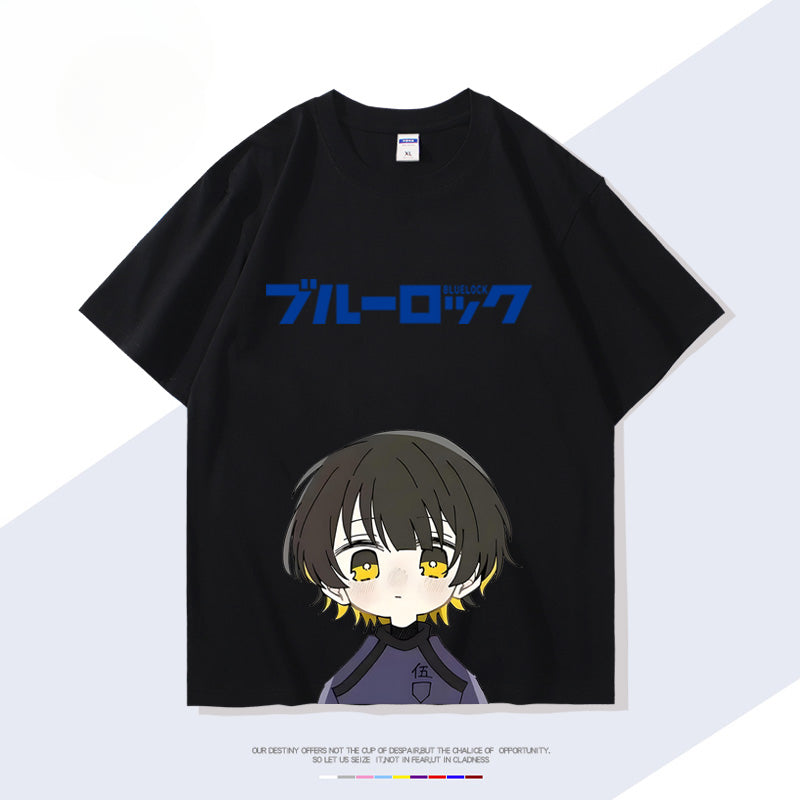 Anime Figure Print Short-sleeved T-shirt