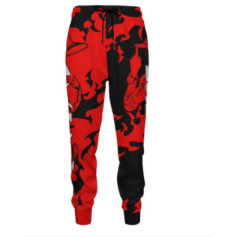 Casual Fire Fist Digital Print Sports Trousers