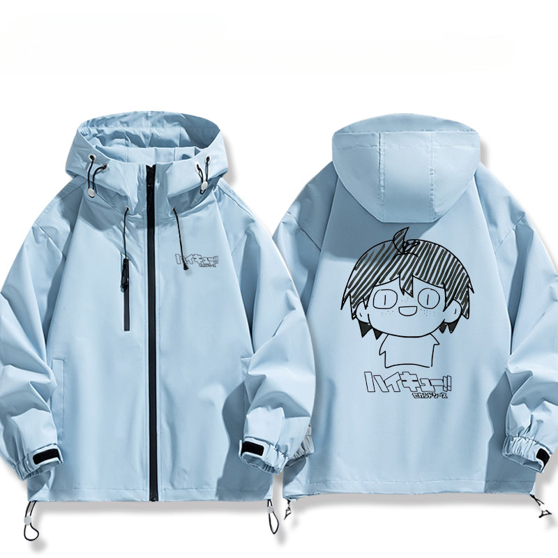 Unisex Anime Funny Graphic Zipper Thin Jacket